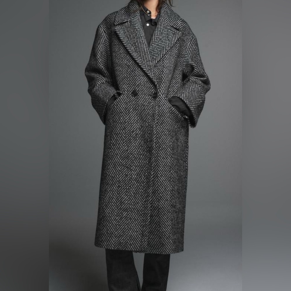 Xception Vintage Canadian made oversized L XL wool blend coat tweed